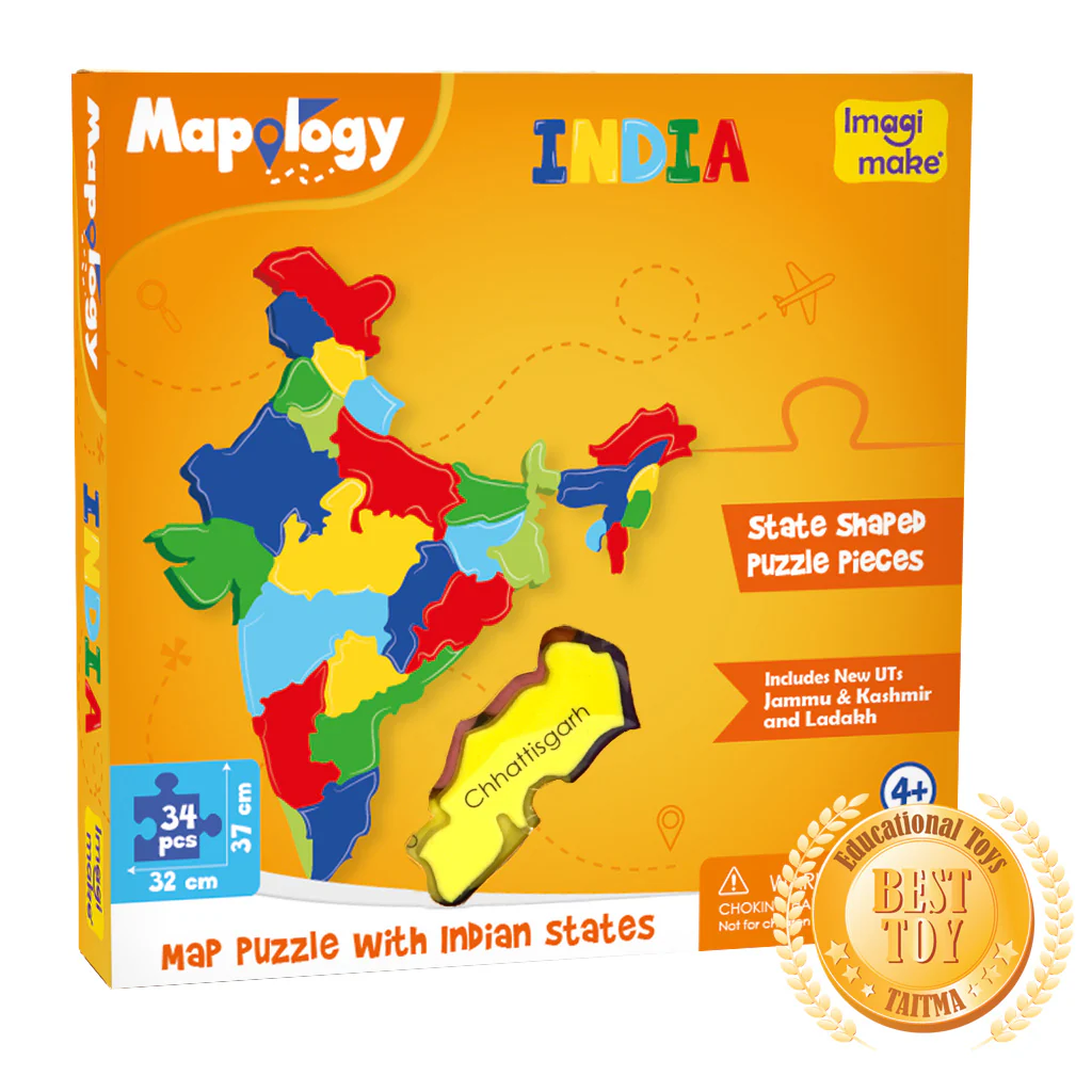 Mapology Combo: India & World Map Puzzle and Solar System Mobile - DIY Hanging Craft Kit - Image 3