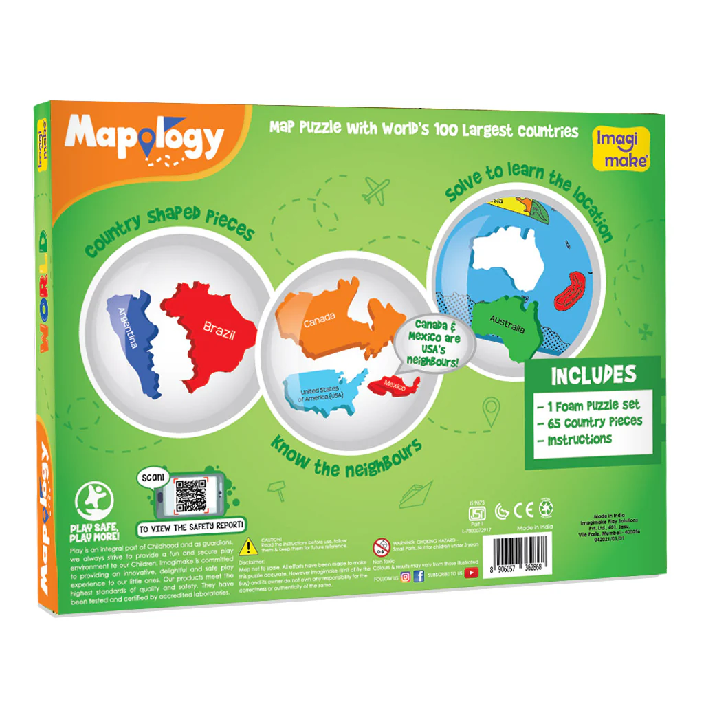 Mapology Combo: India & World Map Puzzle and Solar System Mobile - DIY Hanging Craft Kit - Image 10
