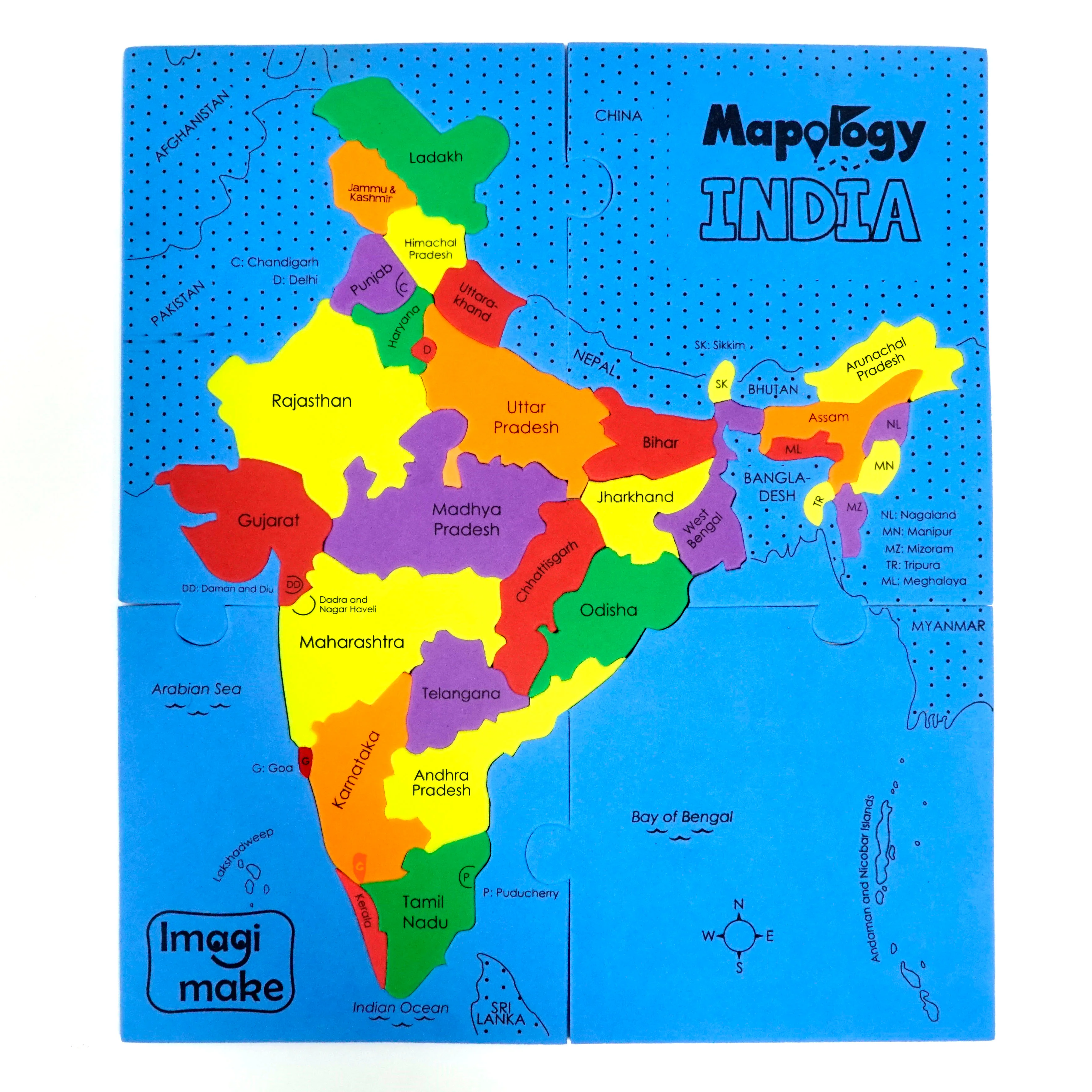 Mapology Combo: India & World Map Puzzle and Solar System Mobile - DIY Hanging Craft Kit - Image 6