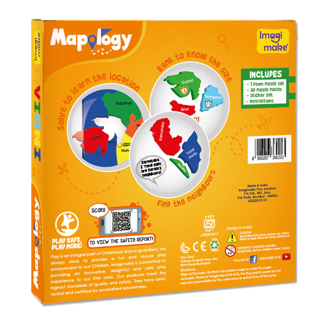 Mapology Combo: India & World Map Puzzle and Solar System Mobile - DIY Hanging Craft Kit - Image 9