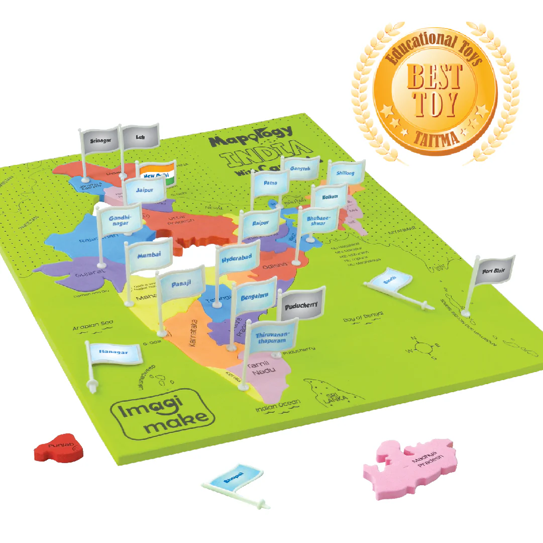 Mapology India With Flags and Flash Card - Image 5