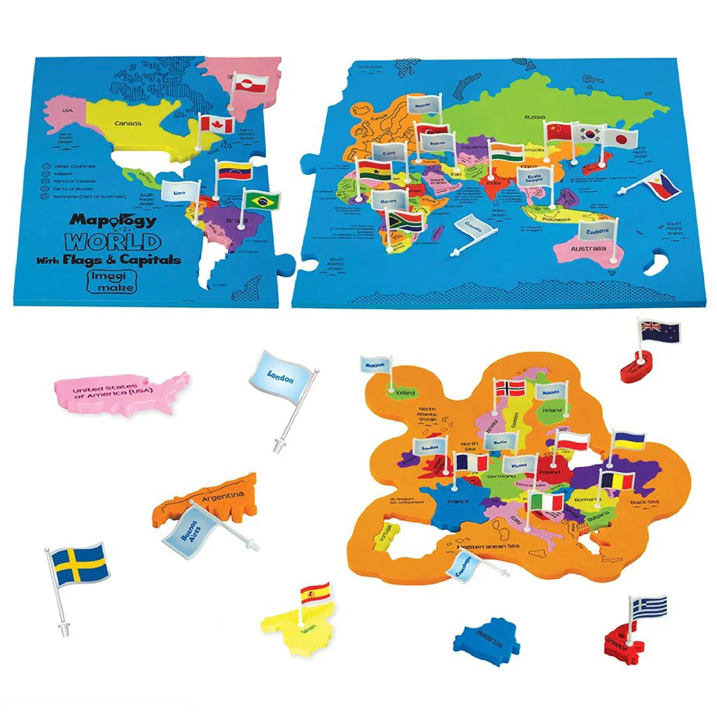 Mapology World with Flags & Capitals - Image 3