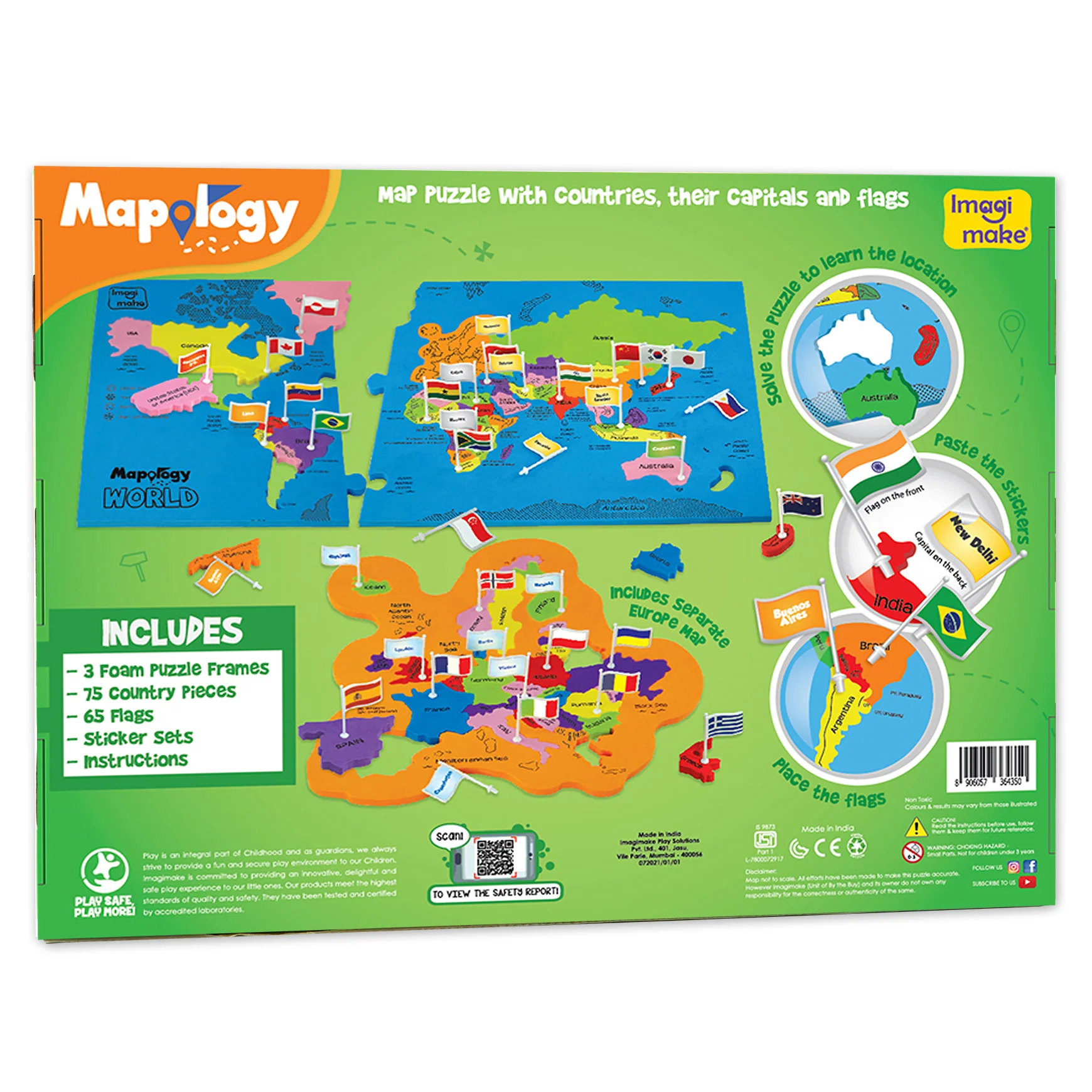 Mapology World with Flags & Capitals - Image 4